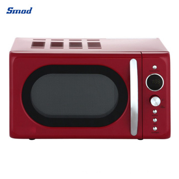 Smad OEM Vintage Counter Top Kitchen Red Small Mini 20L Electric Microwave Oven